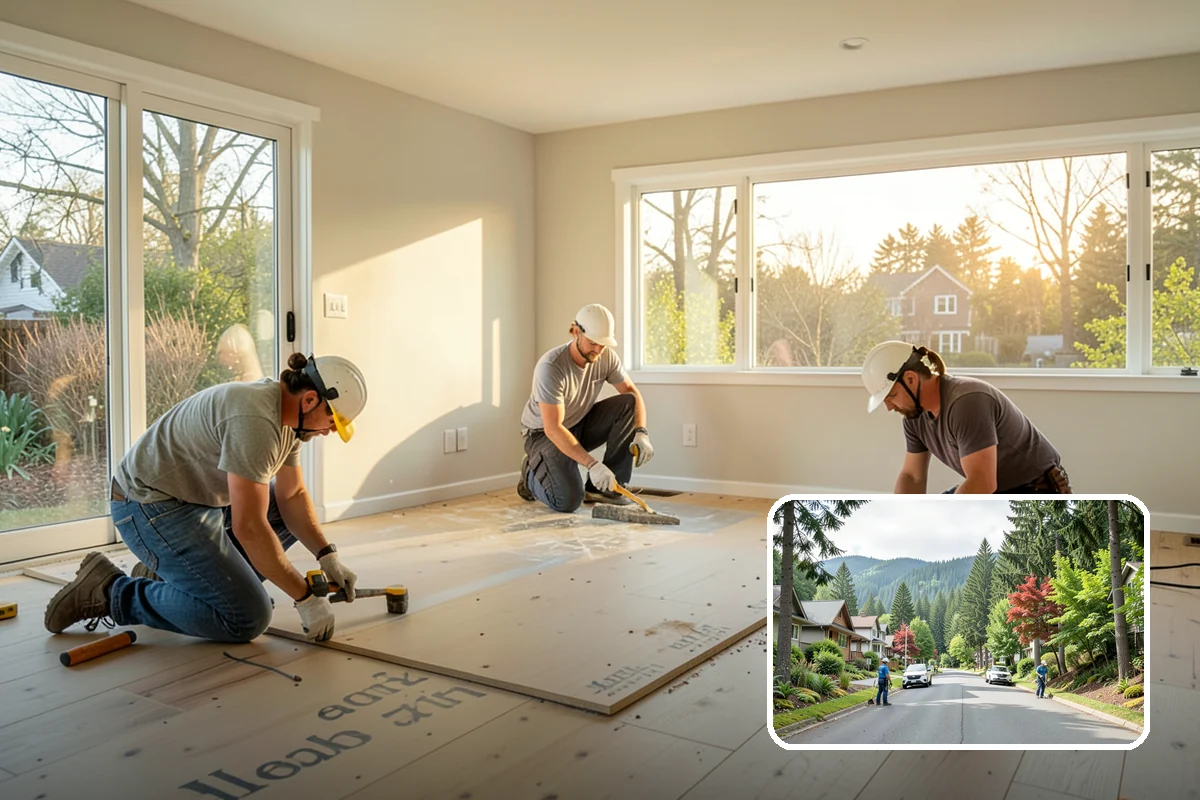 Wood Plank Ceiling in Darrington, Snohomish County, WA - Natural texture and dimension overhead