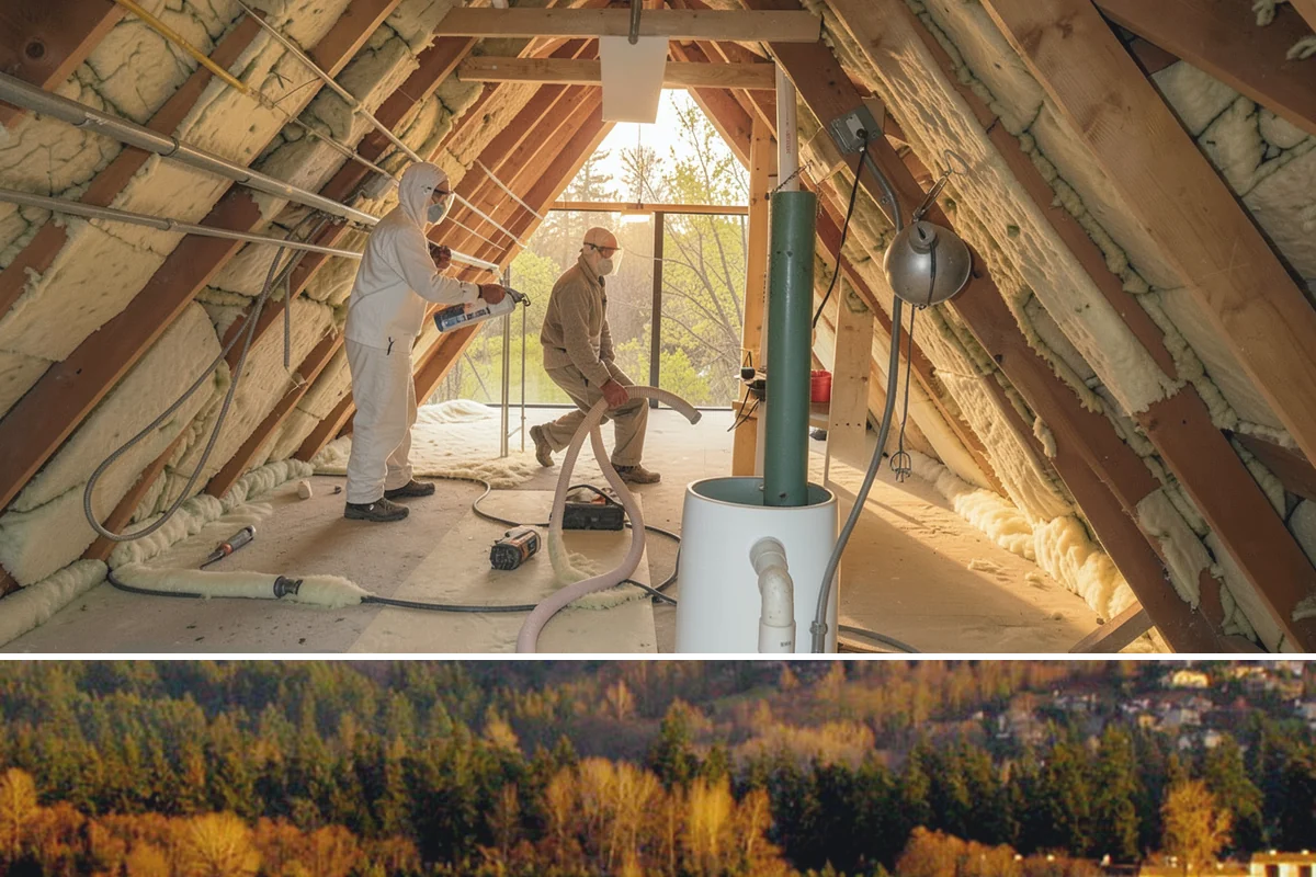 Wood Plank Ceiling in Kenmore, King County, WA - Wood plank ceilings install year-round indoors, a great way to add warmth during the gray Puget Sound winter.