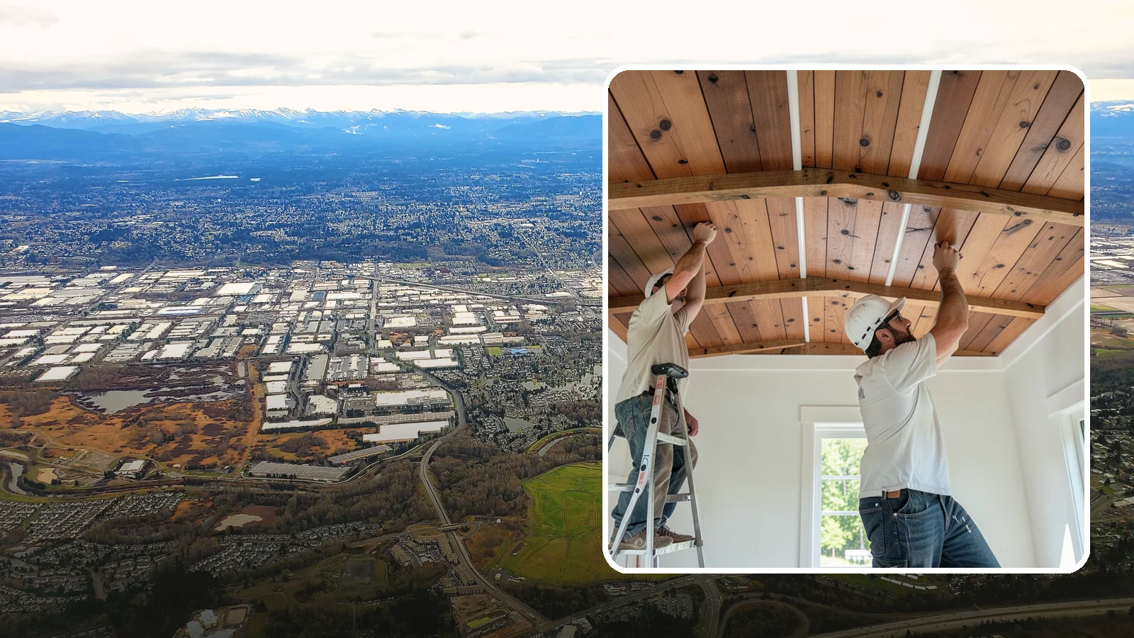 Wood Plank Ceiling in Kent, King County, WA - Custom wood plank ceiling installation that adds rustic or refined character overhead with durable, real-wood boards.