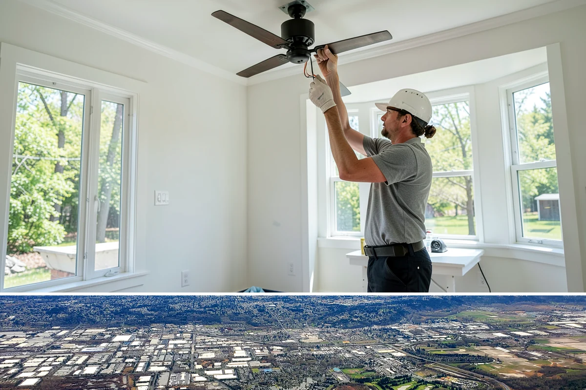 Wood Plank Ceiling in Kent, King County, WA - Wood plank ceilings install year-round indoors, a great way to add warmth during the gray Puget Sound winter.