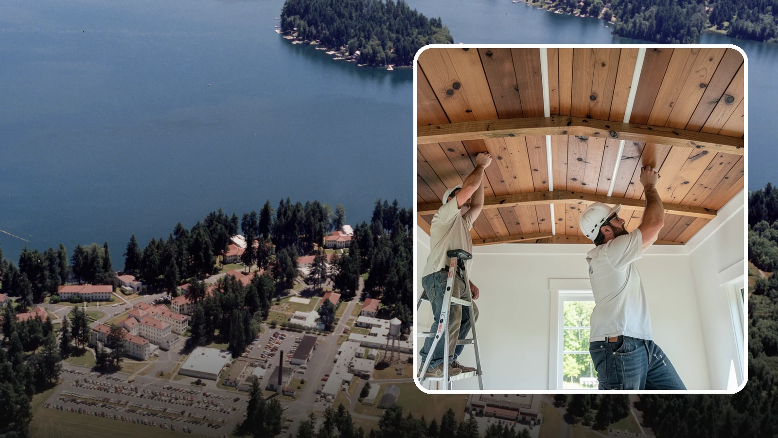 Wood Plank Ceiling in Lakewood, Pierce County, WA - Custom wood plank ceiling installation that adds rustic or refined character overhead with durable, real-wood boards.