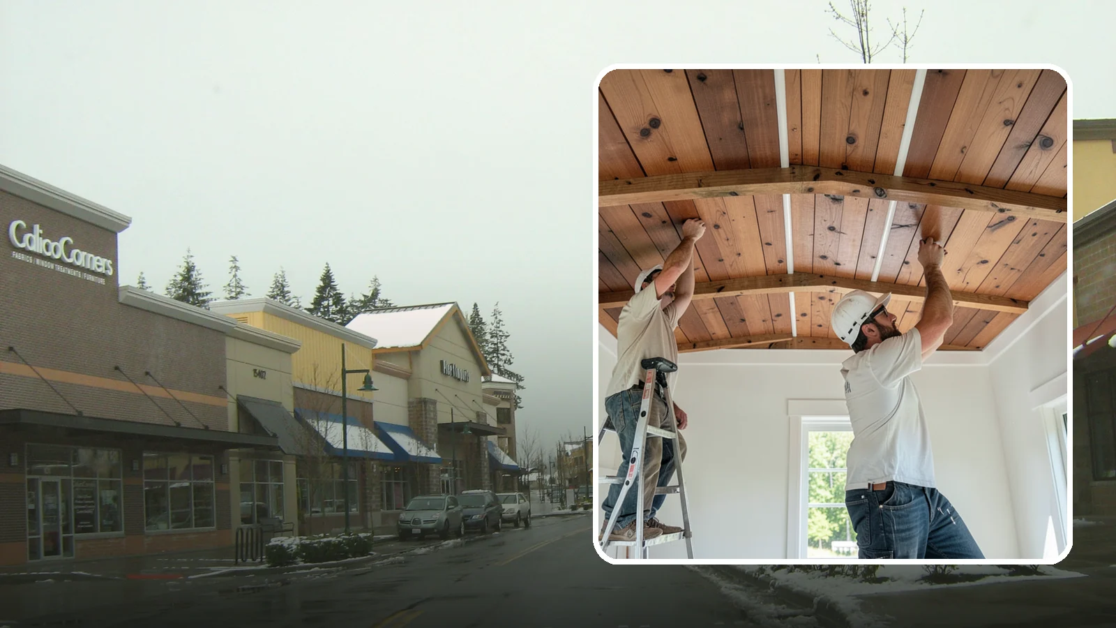 Wood Plank Ceiling in Mill Creek, Snohomish County, WA - Custom wood plank ceiling installation that adds rustic or refined character overhead with durable, real-wood boards.