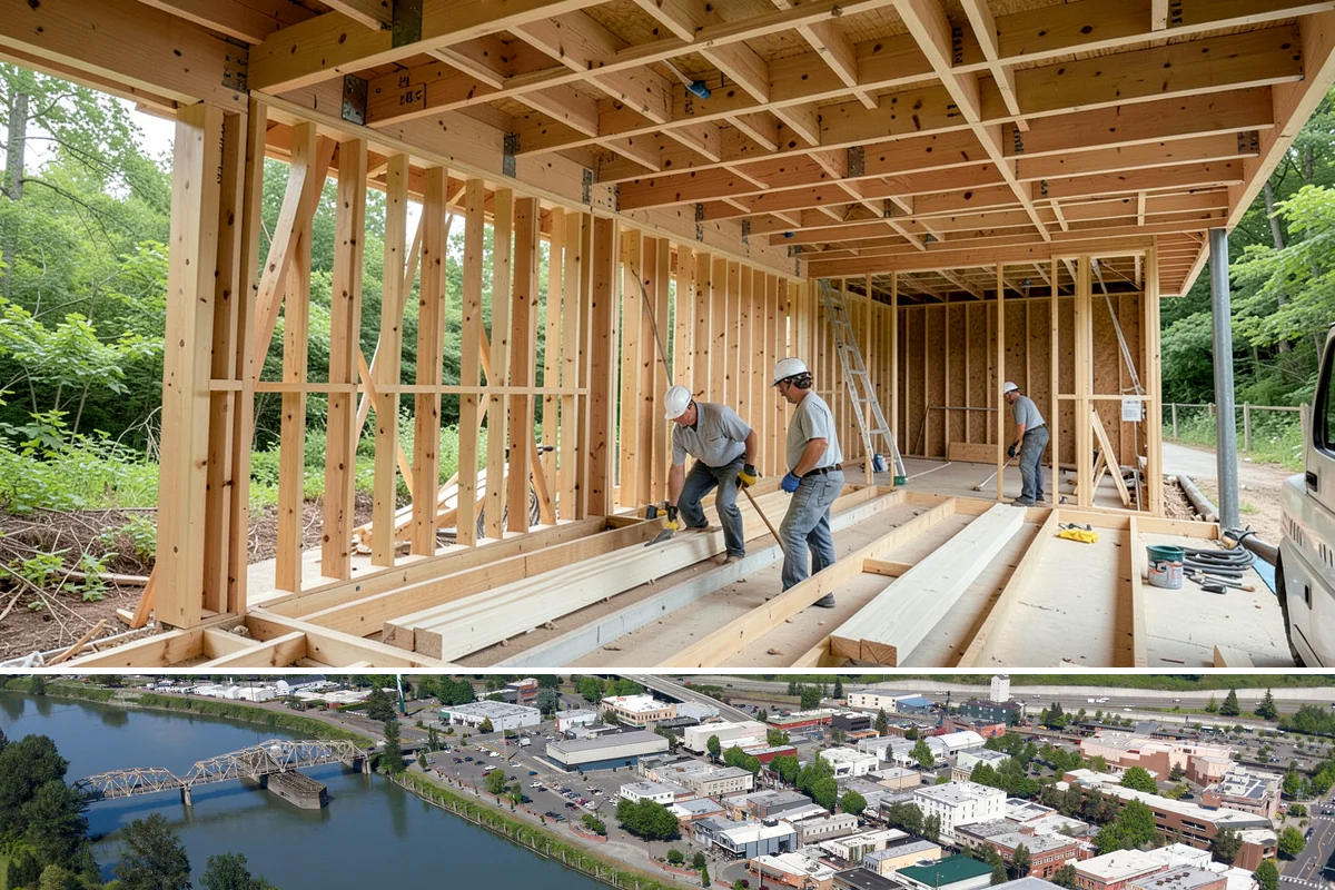 Wood Plank Ceiling in Mount Vernon, Skagit County, WA - Wood plank ceilings install year-round indoors, a great way to add warmth during the gray Puget Sound winter.