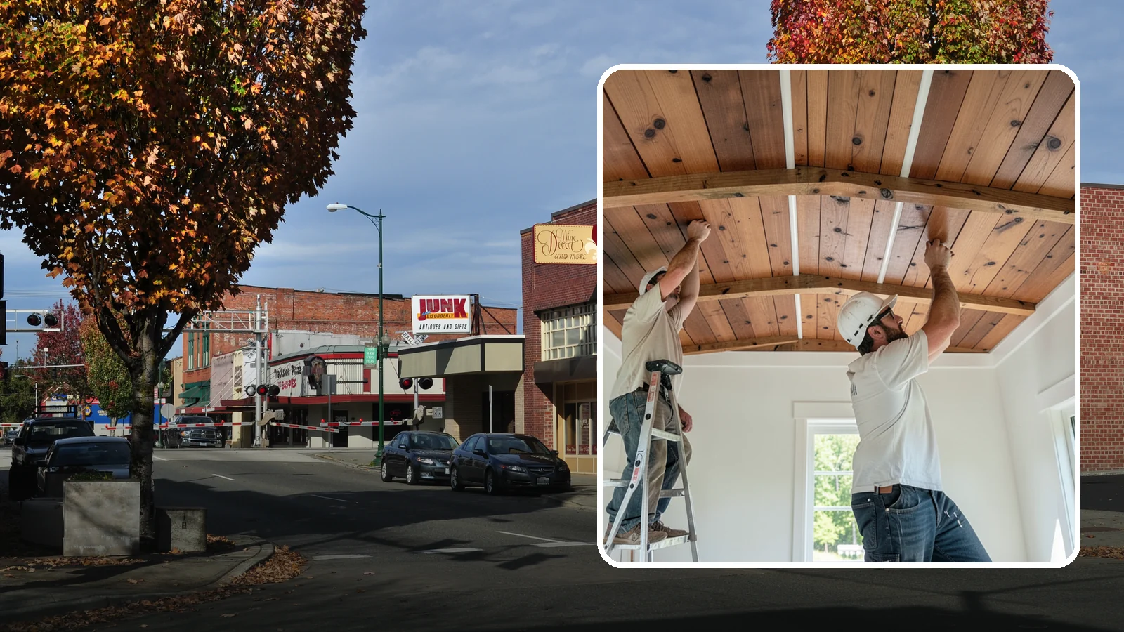 Wood Plank Ceiling in Puyallup, Pierce County, WA - Custom wood plank ceiling installation that adds rustic or refined character overhead with durable, real-wood boards.