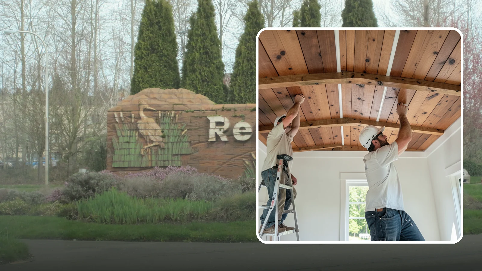 Wood Plank Ceiling in Renton, King County, WA - Custom wood plank ceiling installation that adds rustic or refined character overhead with durable, real-wood boards.