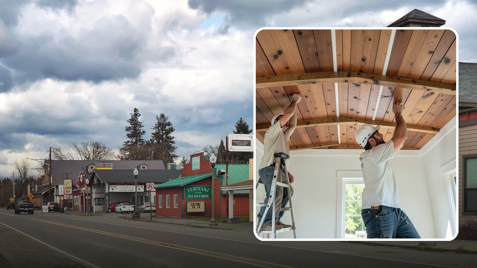Wood Plank Ceiling in Roy, Pierce County, WA - Custom wood plank ceiling installation that adds rustic or refined character overhead with durable, real-wood boards.