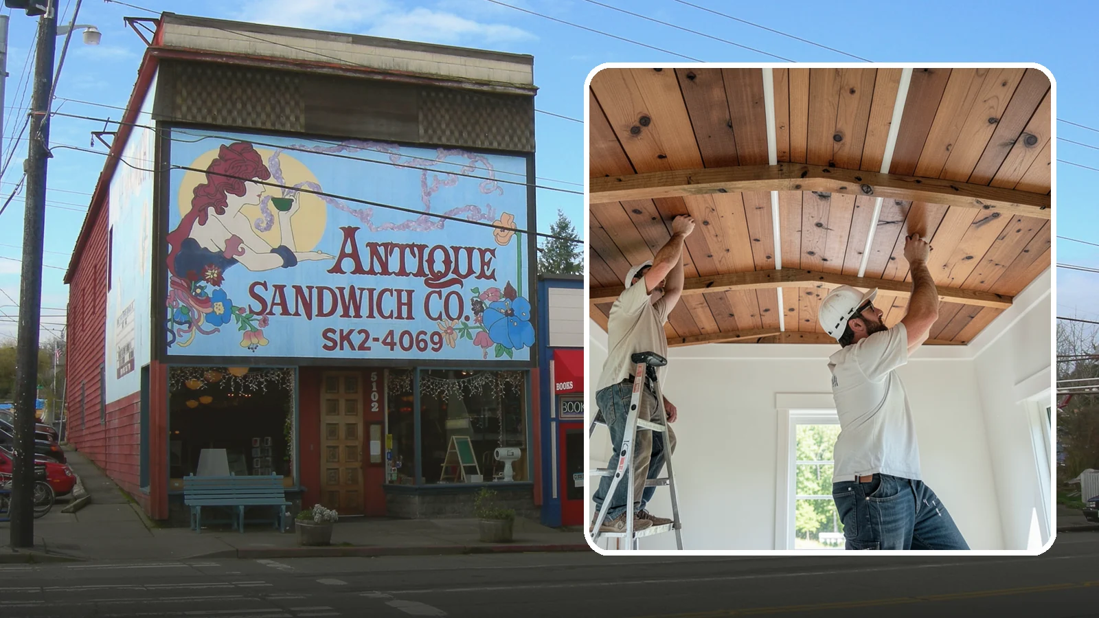 Wood Plank Ceiling in Ruston, Pierce County, WA - Custom wood plank ceiling installation that adds rustic or refined character overhead with durable, real-wood boards.