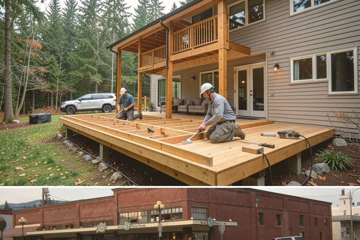 Wood Plank Ceiling in Sedro-Woolley, Skagit County, WA - Wood plank ceilings install year-round indoors, a great way to add warmth during the gray Puget Sound winter.