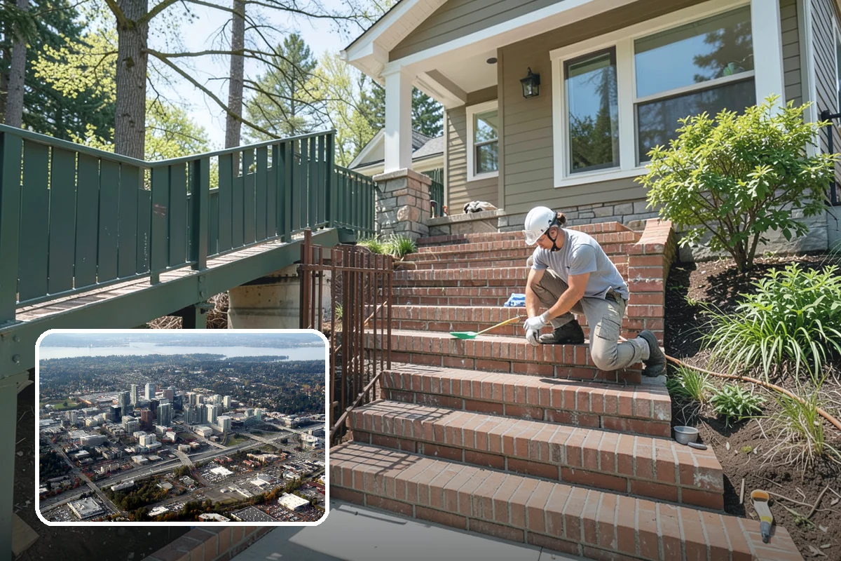 Wood Railing Installation in Bellevue, King County, WA - Timeless warmth that suits any decor