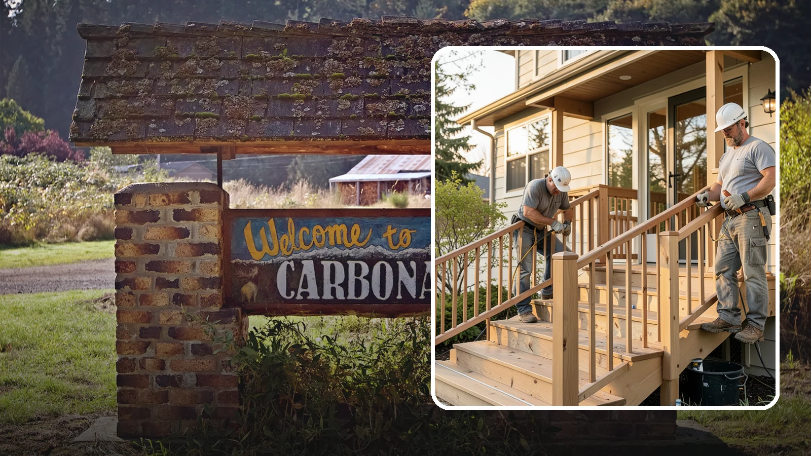 Wood Railing Installation in Carbonado, Pierce County, WA - Warm, traditional wood railings and balusters built and finished to match your home.