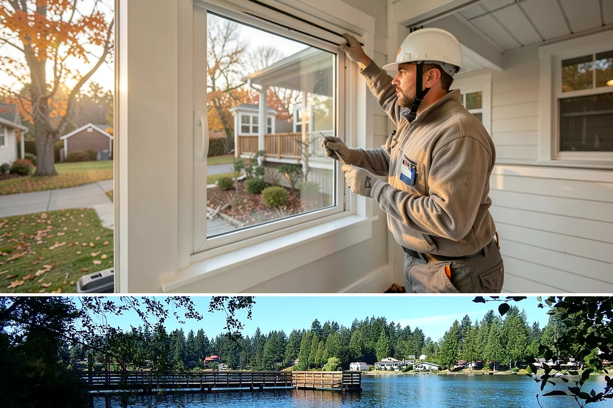 Wood Railing Installation in Federal Way, King County, WA - Wood railing installation is interior work available in every season.