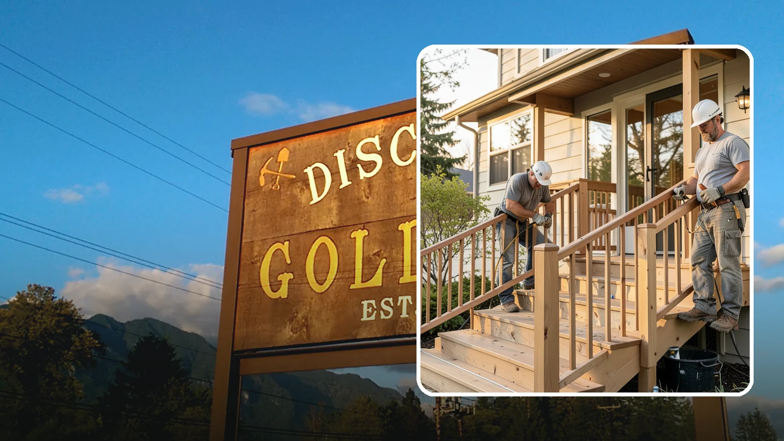 Wood Railing Installation in Gold Bar, Snohomish County, WA - Warm, traditional wood railings and balusters built and finished to match your home.