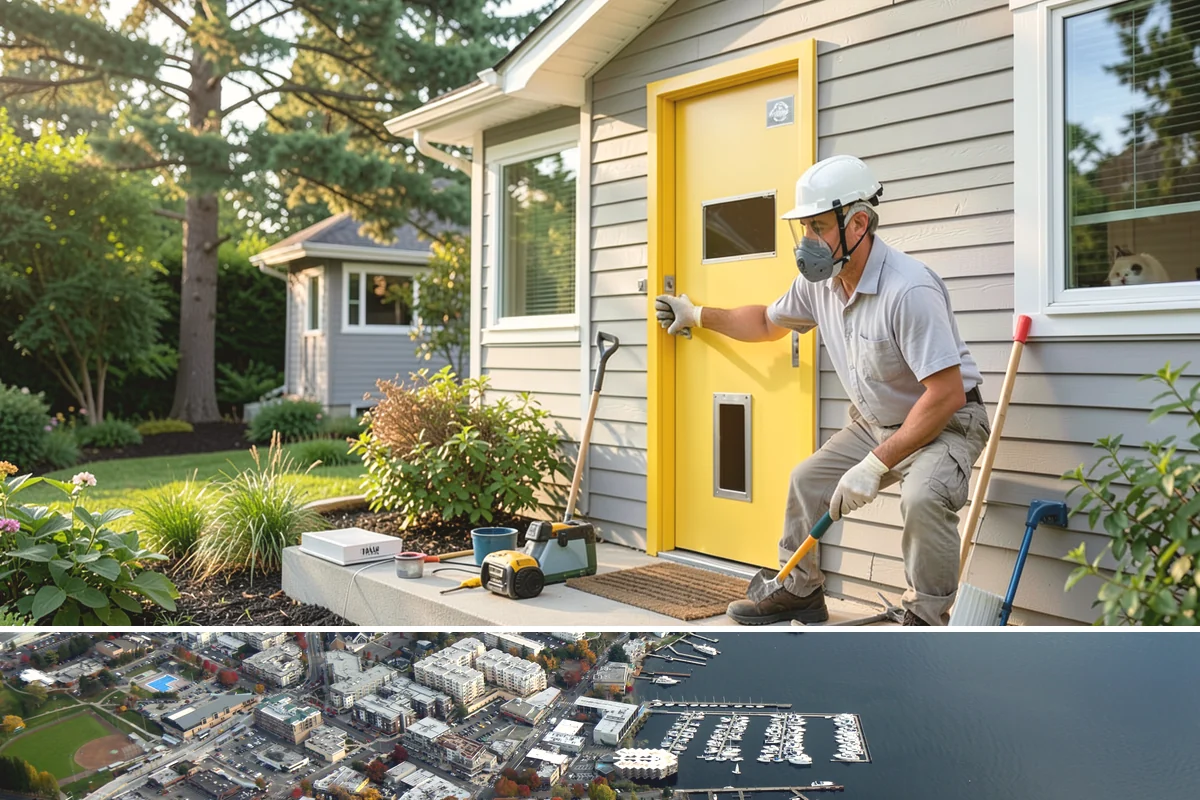 Wood Railing Installation in Kirkland, King County, WA - Wood railing installation is interior work available in every season.