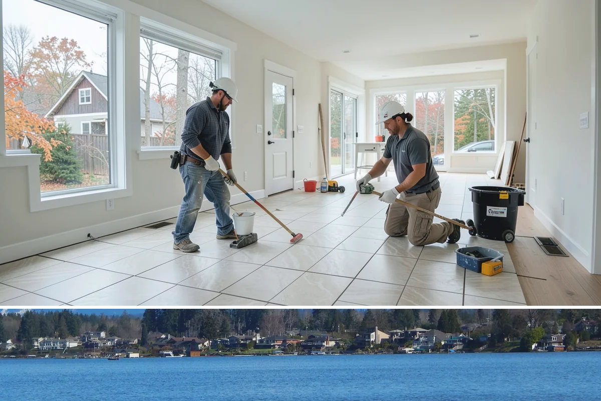 Wood Railing Installation in Lake Stevens, Snohomish County, WA - Wood railing installation is interior work available in every season.