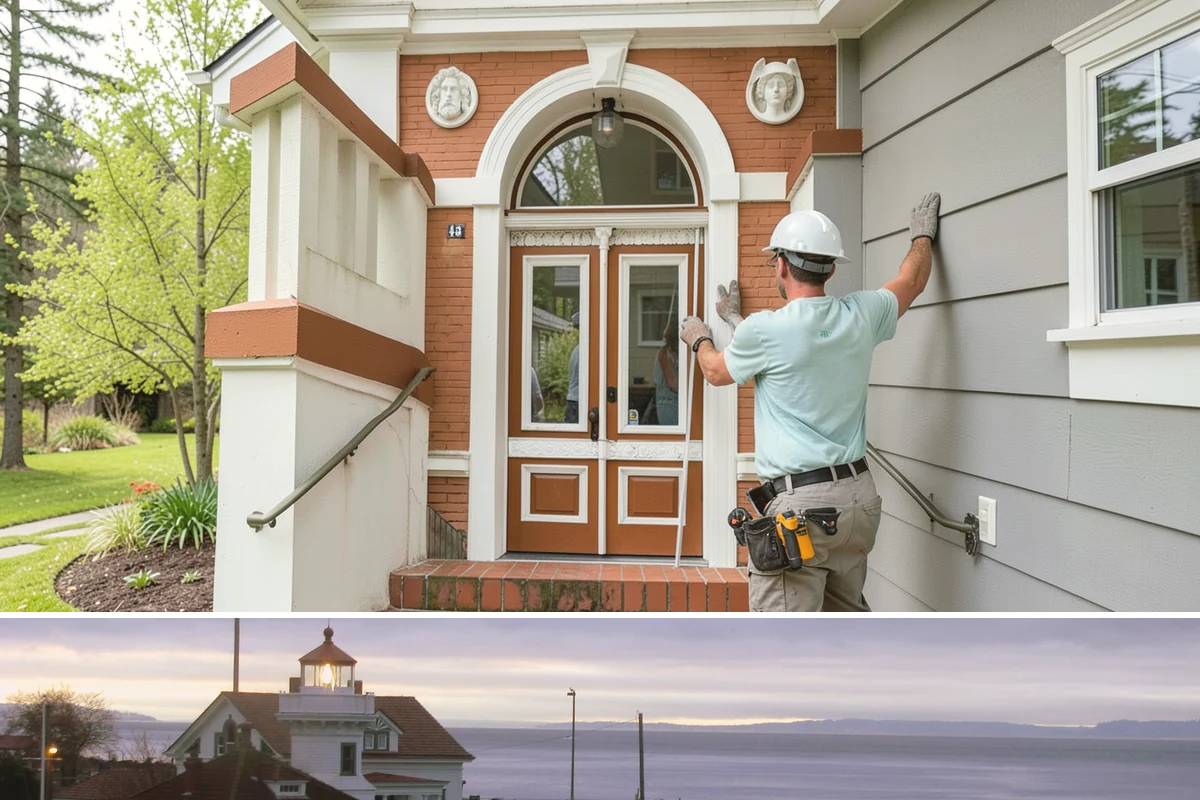 Wood Railing Installation in Mukilteo, Snohomish County, WA - Wood railing installation is interior work available in every season.