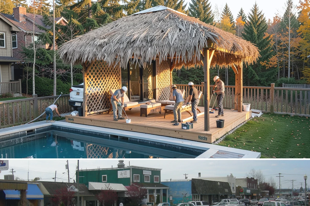 Wood Railing Installation in Stanwood, Snohomish County, WA - Wood railing installation is interior work available in every season.