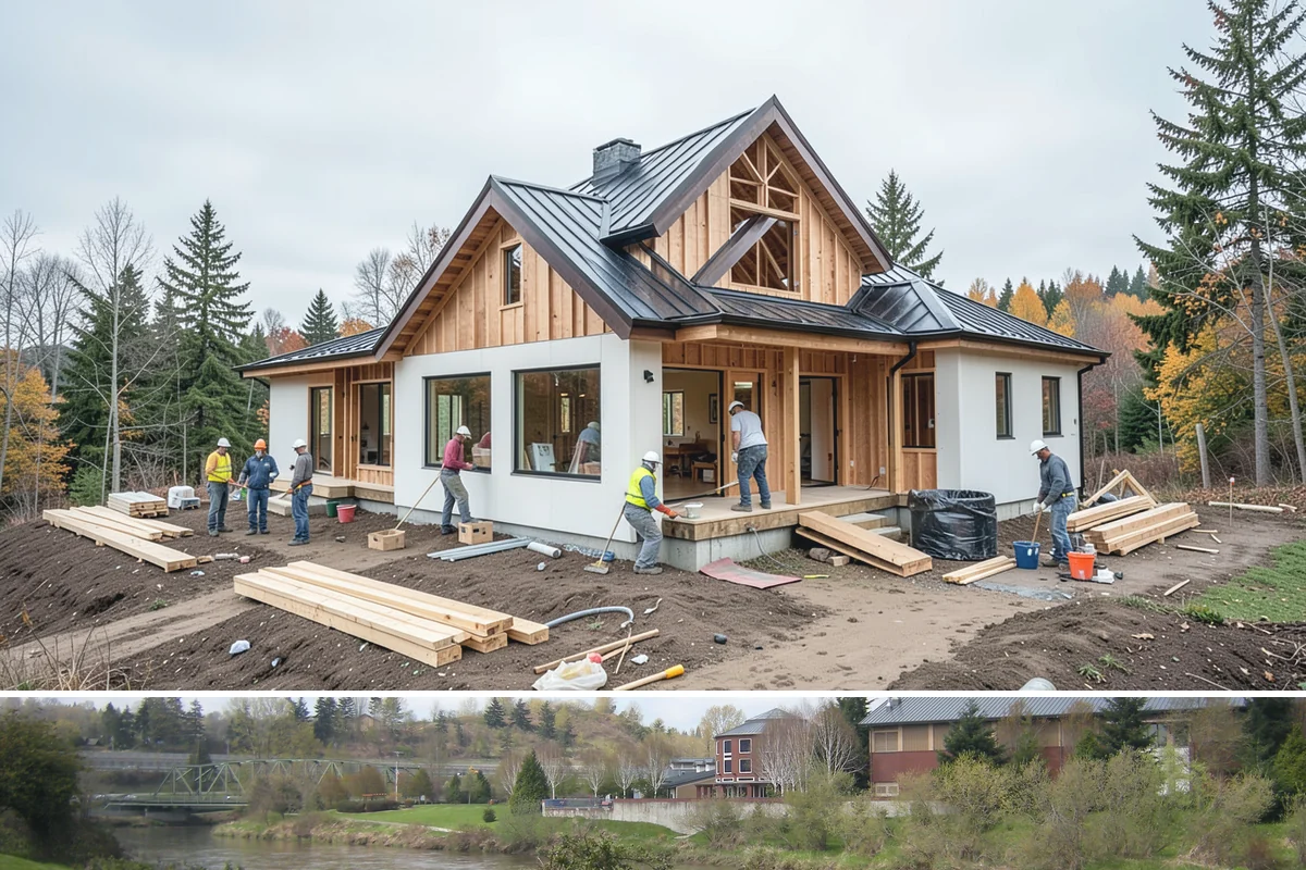 Wood Railing Installation in Tukwila, King County, WA - Wood railing installation is interior work available in every season.