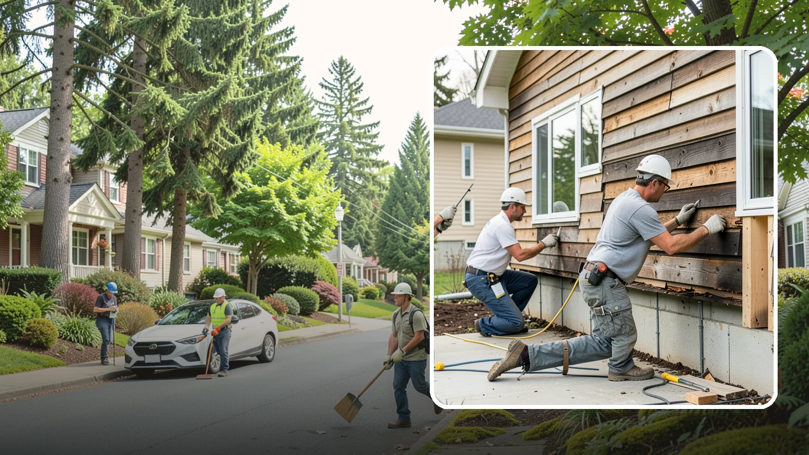 Wood Rot Repair in Beaux Arts Village, King County, WA - Thorough wood rot repair for the decking, siding, and trim our damp climate wears down.