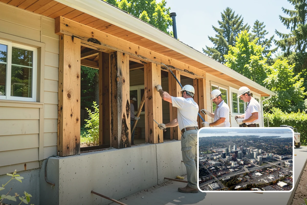Wood Rot Repair in Bellevue, King County, WA - Replaces decayed wood with durable material