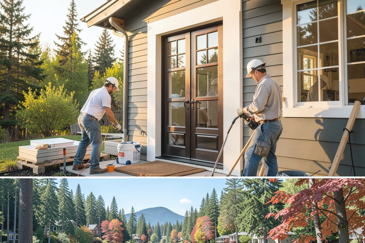 Wood Rot Repair in Covington, King County, WA - Late spring through early fall offers the dry conditions this exterior work needs.