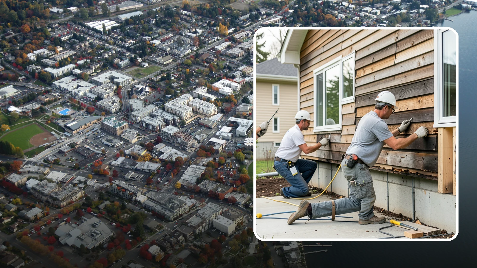 Wood Rot Repair in Kirkland, King County, WA - Thorough wood rot repair for the decking, siding, and trim our damp climate wears down.