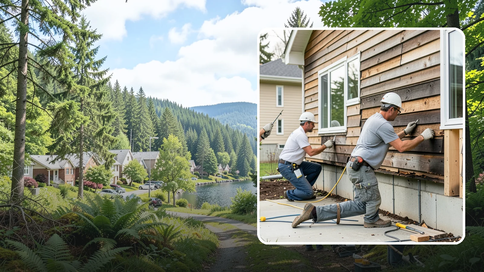 Wood Rot Repair in Lake Forest Park, King County, WA - Thorough wood rot repair for the decking, siding, and trim our damp climate wears down.