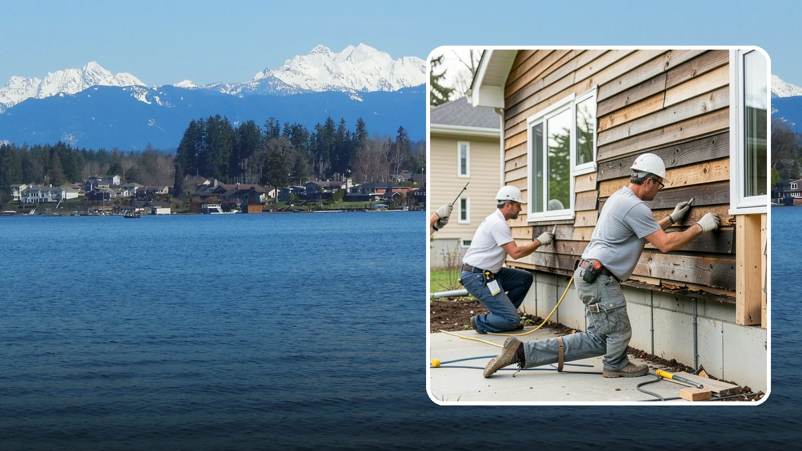 Wood Rot Repair in Lake Stevens, Snohomish County, WA - Thorough wood rot repair for the decking, siding, and trim our damp climate wears down.