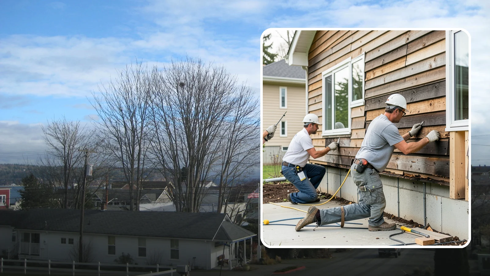 Wood Rot Repair in Langley, Island County, WA - Thorough wood rot repair for the decking, siding, and trim our damp climate wears down.