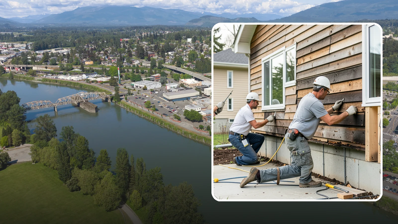 Wood Rot Repair in Mount Vernon, Skagit County, WA - Thorough wood rot repair for the decking, siding, and trim our damp climate wears down.