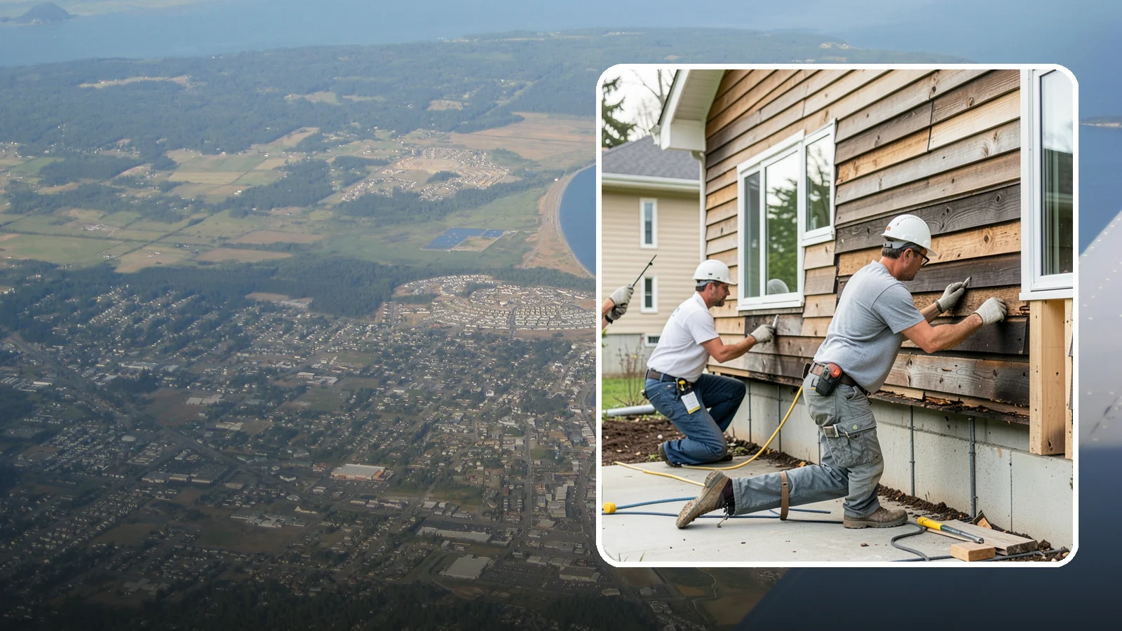 Wood Rot Repair in Oak Harbor, Island County, WA - Thorough wood rot repair for the decking, siding, and trim our damp climate wears down.