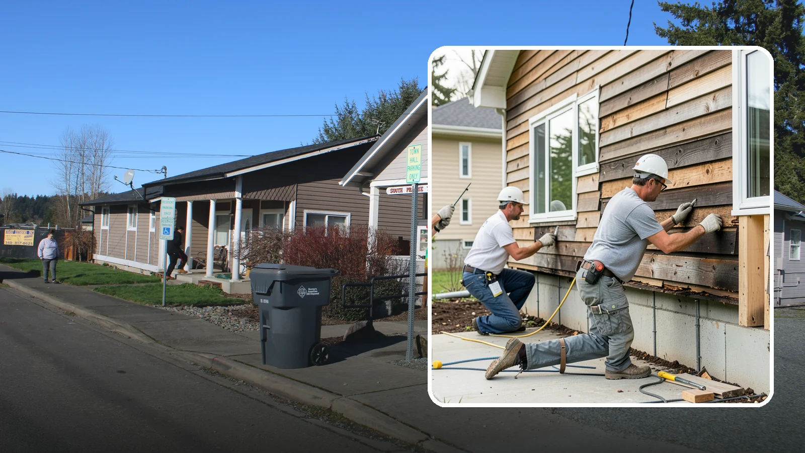 Wood Rot Repair in South Prairie, Pierce County, WA - Thorough wood rot repair for the decking, siding, and trim our damp climate wears down.
