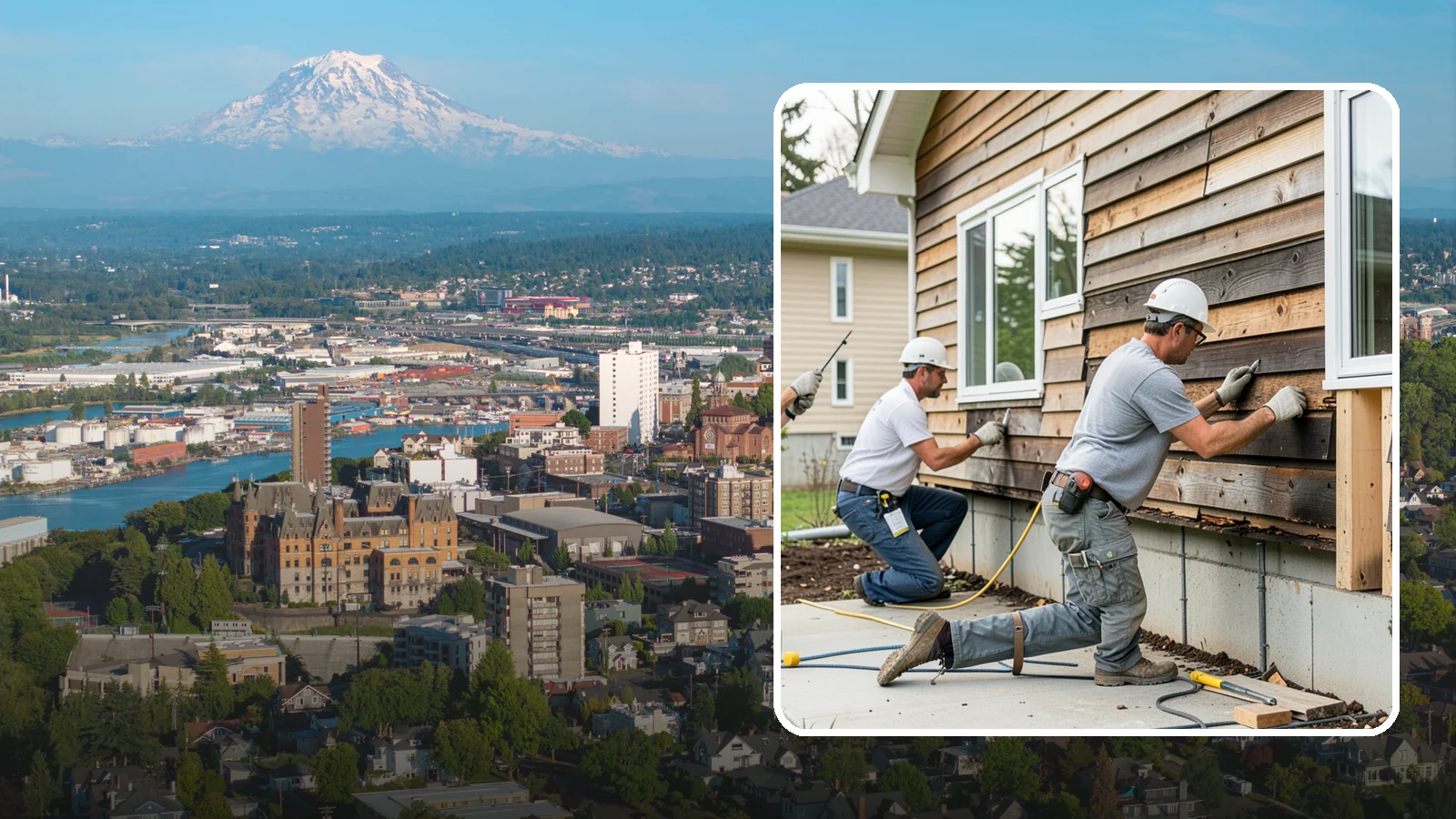 Wood Rot Repair in Tacoma, Pierce County, WA - Thorough wood rot repair for the decking, siding, and trim our damp climate wears down.