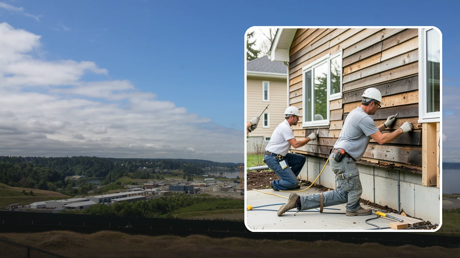 Wood Rot Repair in University Place, Pierce County, WA - Thorough wood rot repair for the decking, siding, and trim our damp climate wears down.