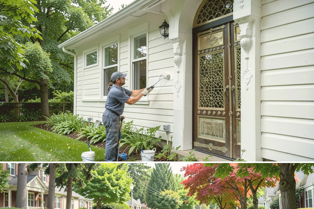 Wood Staining in Beaux Arts Village, King County, WA - Exterior staining is best in the dry summer stretch, while interior staining can proceed comfortably any time of year.