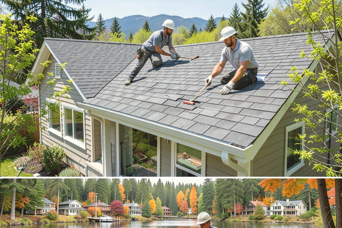 Wood Staining in La Conner, Skagit County, WA - Exterior staining is best in the dry summer stretch, while interior staining can proceed comfortably any time of year.