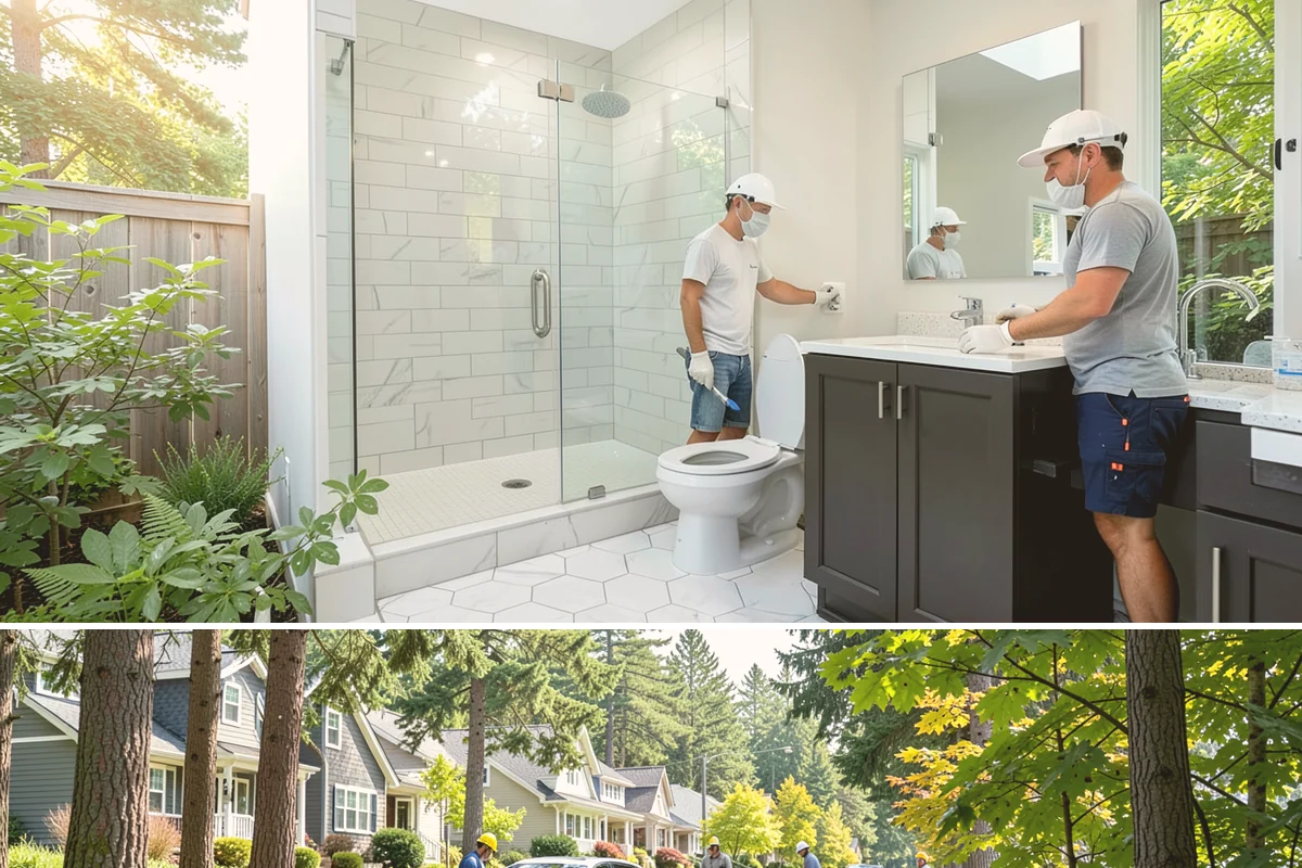 Wood Staining in Normandy Park, King County, WA - Exterior staining is best in the dry summer stretch, while interior staining can proceed comfortably any time of year.