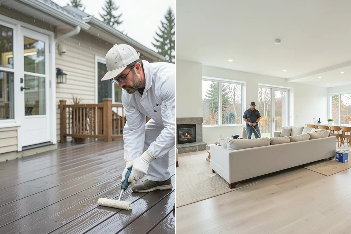 Wood Staining in Yarrow Point, King County, WA - Sand and clean the wood to an even, open surface