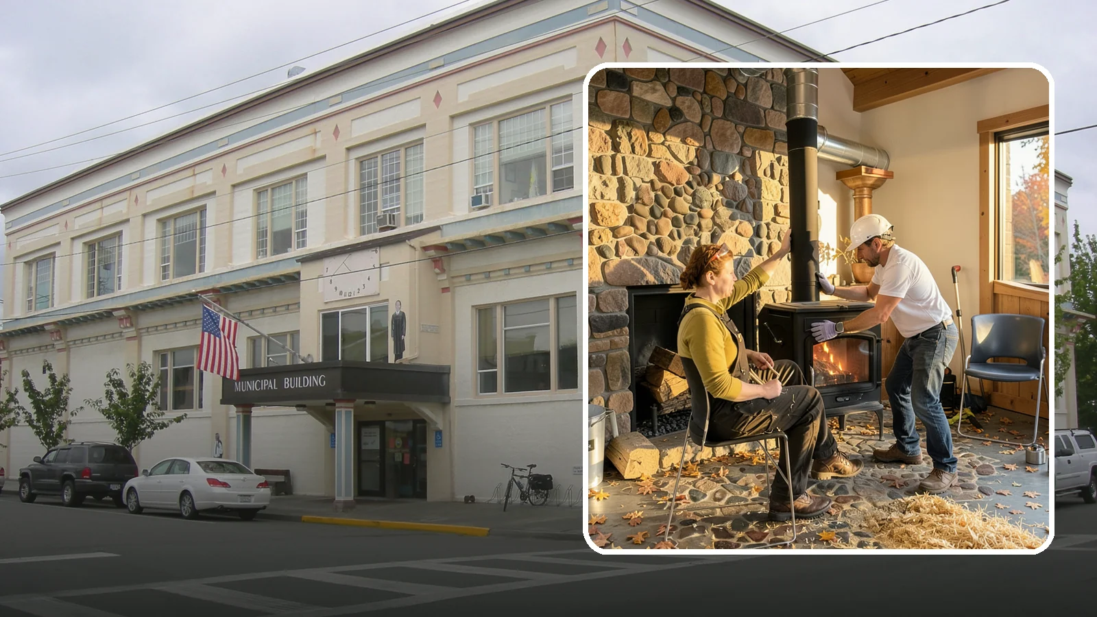 Wood Stove Installation in Anacortes, Skagit County, WA - EPA-certified wood stoves installed with safe clearances and code-approved chimney systems.