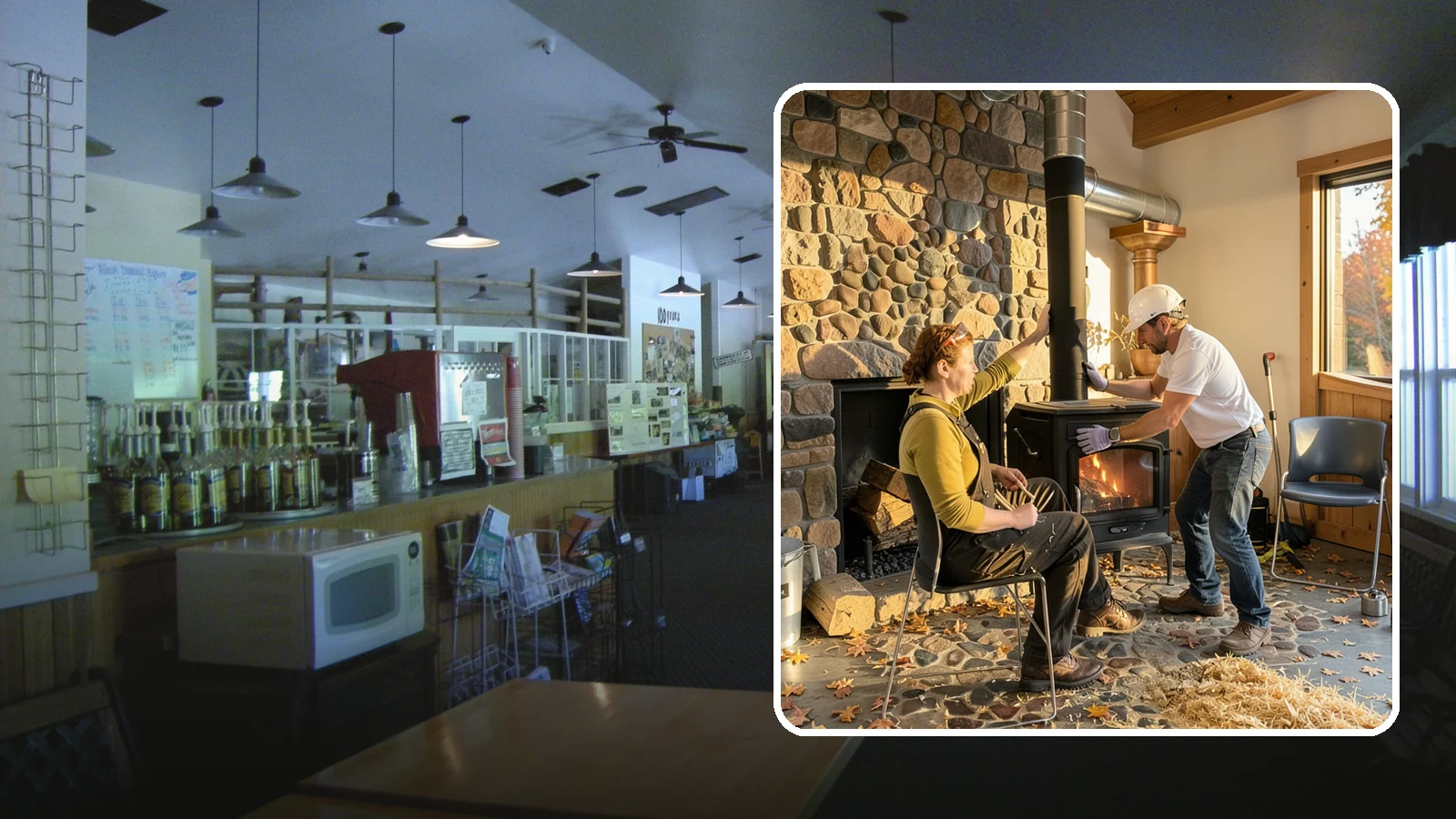 Wood Stove Installation in Black Diamond, King County, WA - EPA-certified wood stoves installed with safe clearances and code-approved chimney systems.