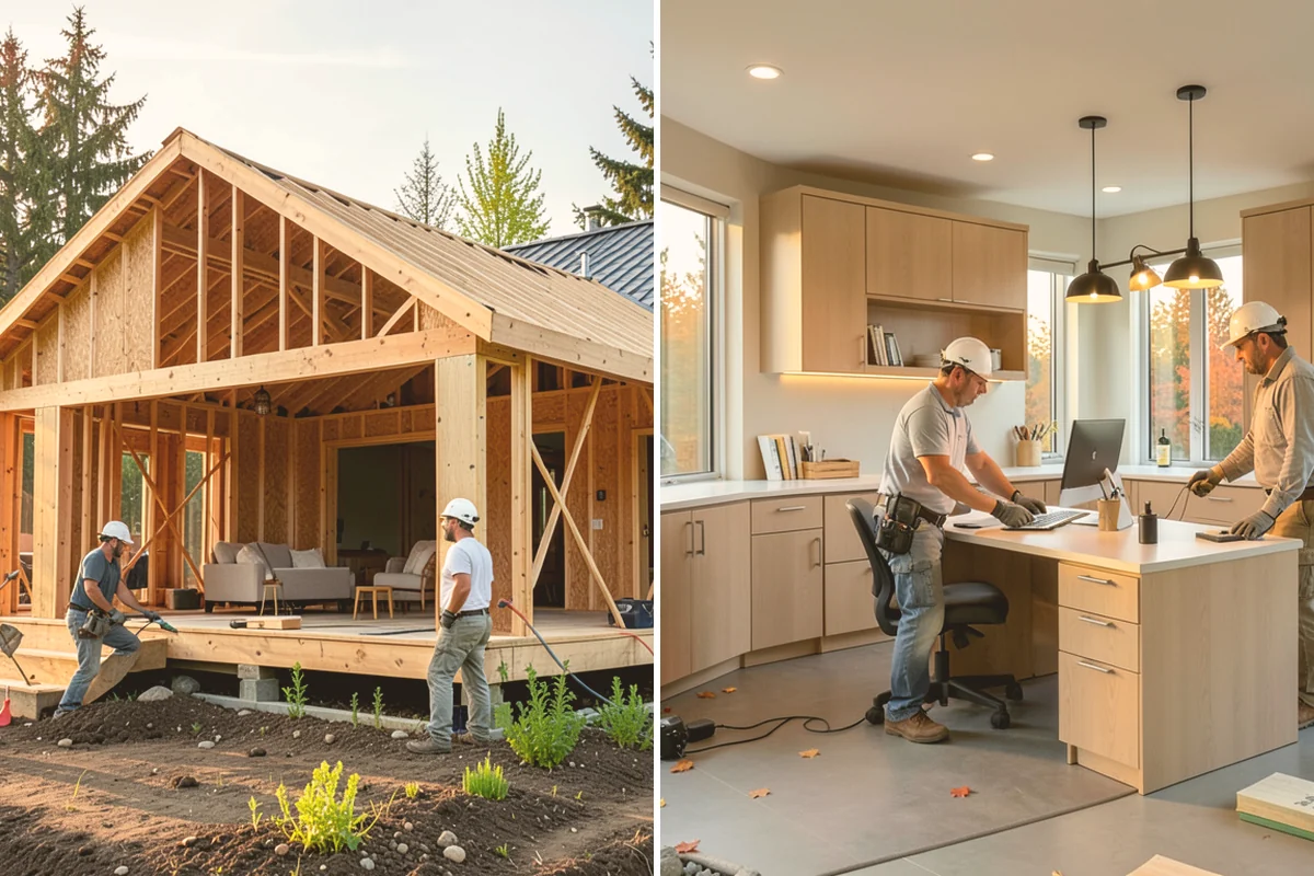Wood Stove Installation in Bothell, King County, WA - Position the stove and build the hearth protection