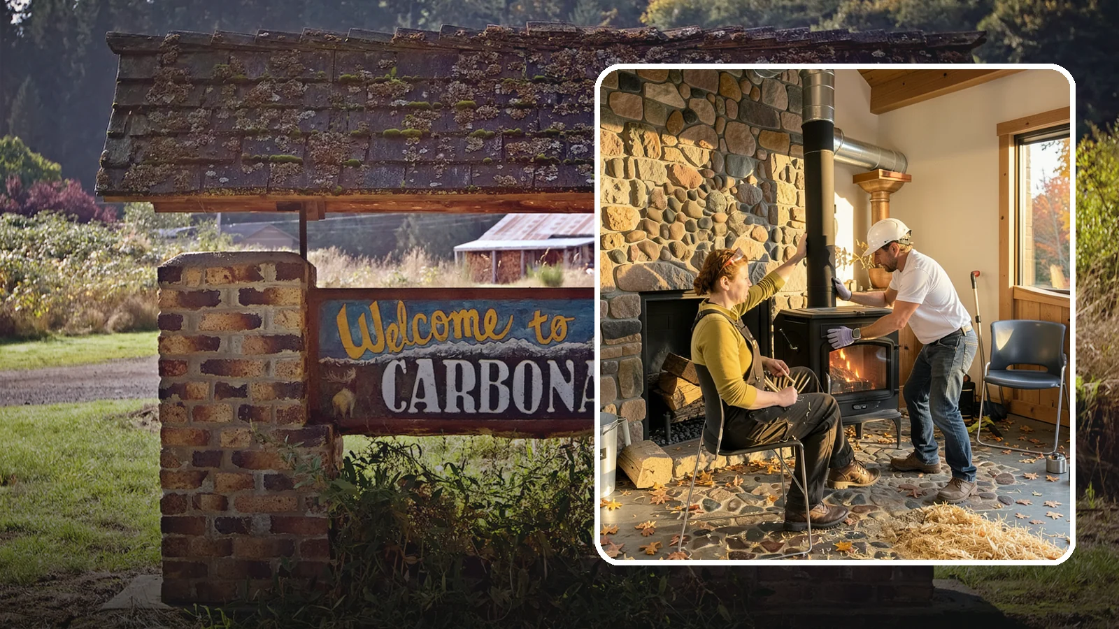 Wood Stove Installation in Carbonado, Pierce County, WA - EPA-certified wood stoves installed with safe clearances and code-approved chimney systems.