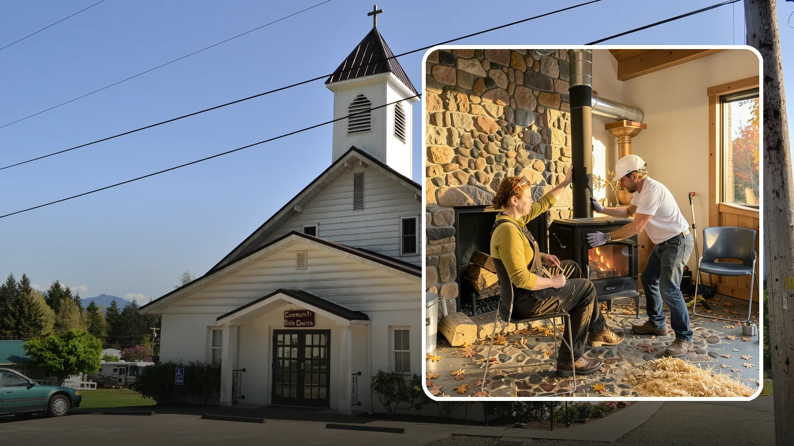 Wood Stove Installation in Concrete, Skagit County, WA - EPA-certified wood stoves installed with safe clearances and code-approved chimney systems.