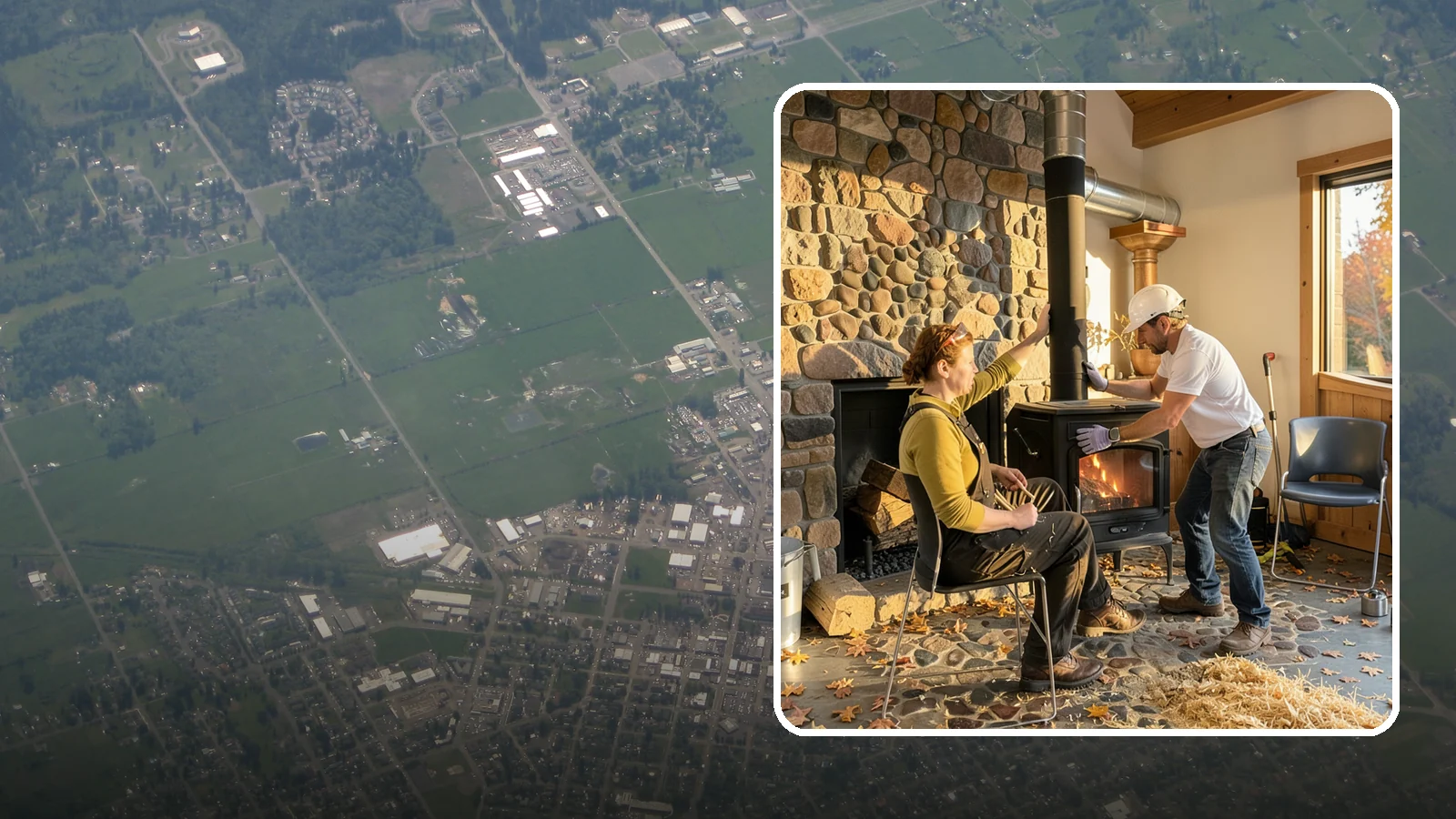 Wood Stove Installation in Enumclaw, King County, WA - EPA-certified wood stoves installed with safe clearances and code-approved chimney systems.
