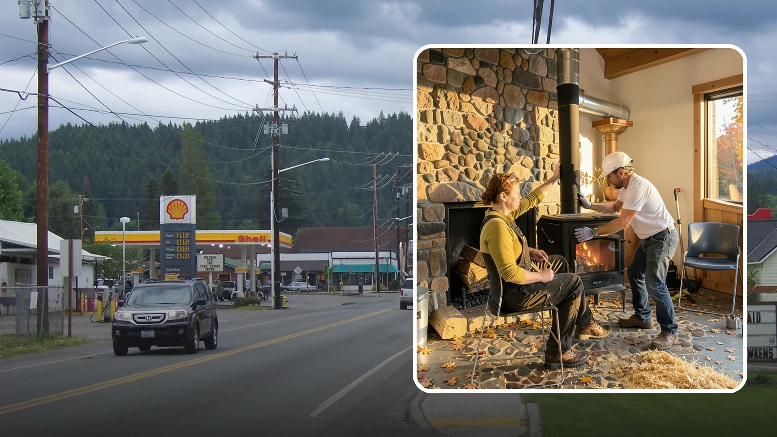 Wood Stove Installation in Granite Falls, Snohomish County, WA - EPA-certified wood stoves installed with safe clearances and code-approved chimney systems.