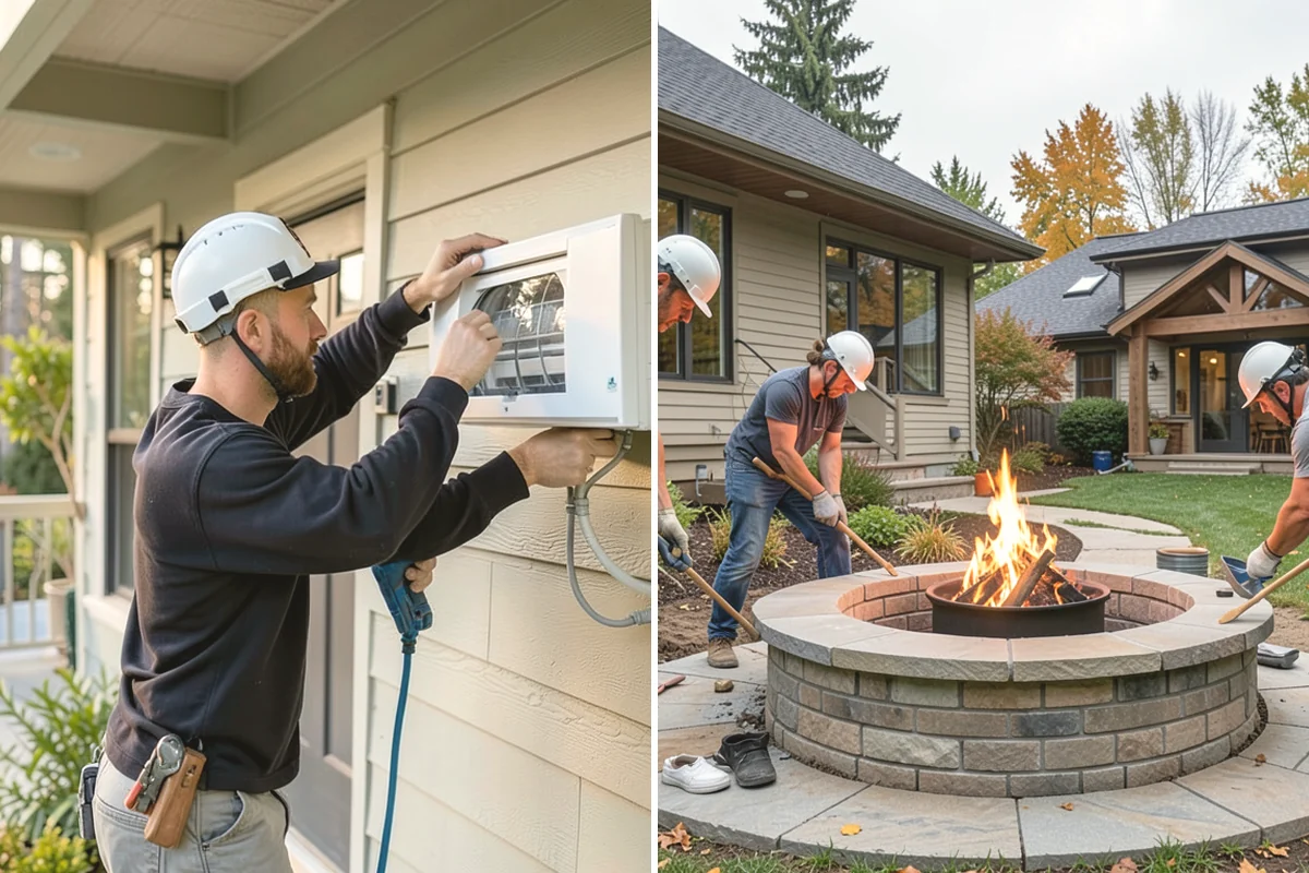 Wood Stove Installation in Issaquah, King County, WA - Position the stove and build the hearth protection