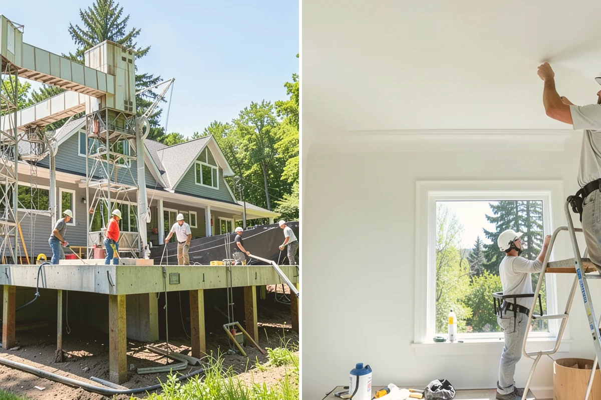 Wood Stove Installation in Kent, King County, WA - Position the stove and build the hearth protection