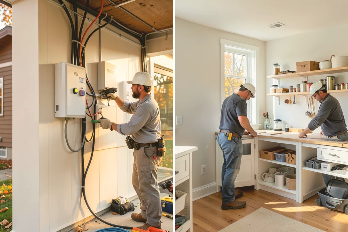 Wood Stove Installation in Kirkland, King County, WA - Position the stove and build the hearth protection