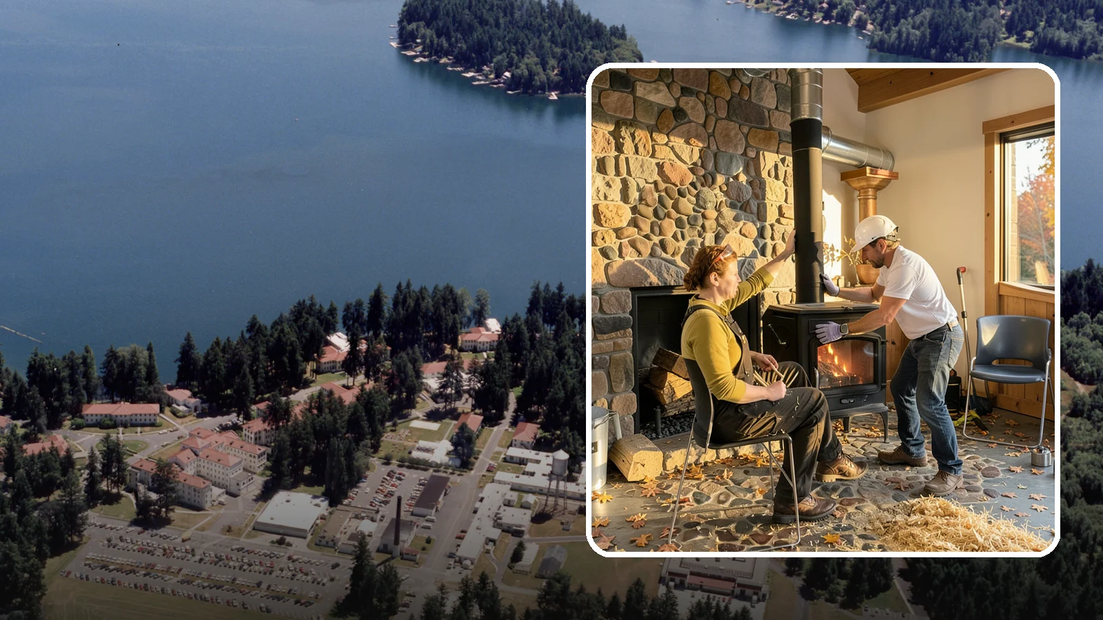 Wood Stove Installation in Lakewood, Pierce County, WA - EPA-certified wood stoves installed with safe clearances and code-approved chimney systems.