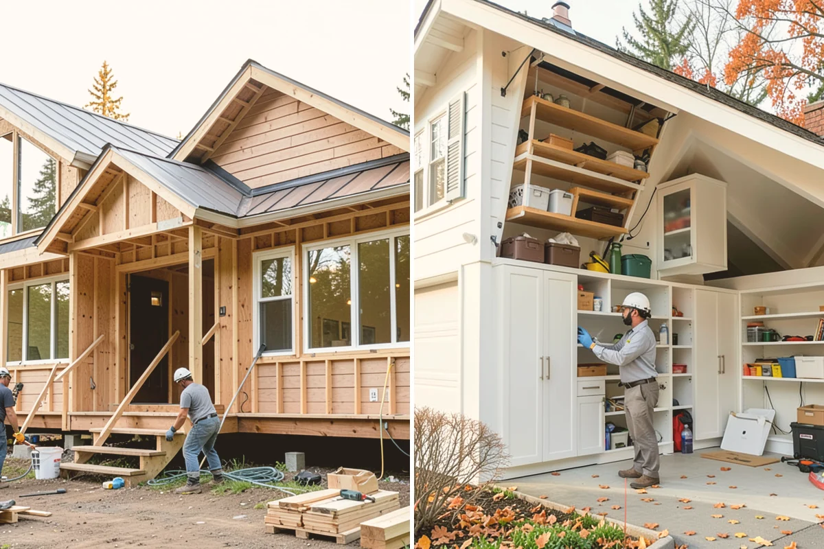 Wood Stove Installation in Orting, Pierce County, WA - Position the stove and build the hearth protection