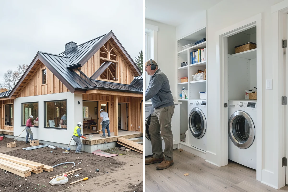 Wood Stove Installation in South Prairie, Pierce County, WA - Position the stove and build the hearth protection